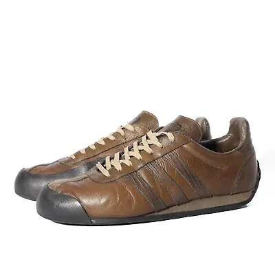 Adidas Vintage Fencing Trainers UK 7 Brown Leather Rare Casual Shoes • £65
