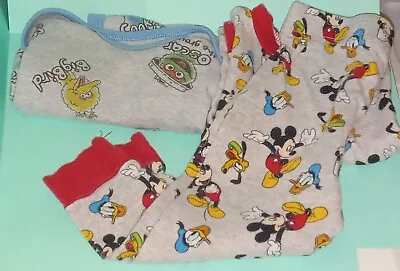 Adorable Seasame Street And Disney Mickey 24 Month Baby 3 Piece Clothes Set • $8