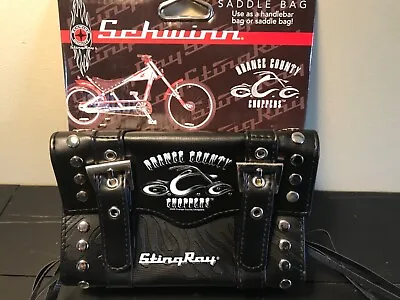 $4.99 • Buy Schwinn StingRay Handlebar Saddle Bag  Orange County Choppers” Bicycle Accessory