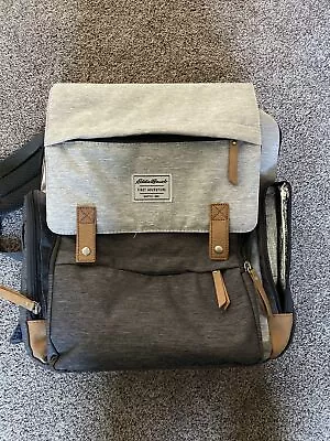 Eddie Bauer Cascade  First Adventure  Backpack Diaper Bag Gray  • $30