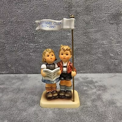 M.i. Hummel Club Figurine  Celebrate With Song  Girl Boy 1996/1997 790 W/box • $37.97