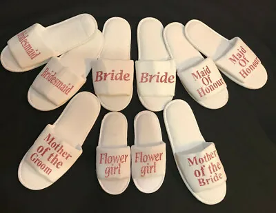 £4.99 • Buy Bride Spa Slippers Wedding Bridesmaid Personalised Gift All Sizes In Rose Gold