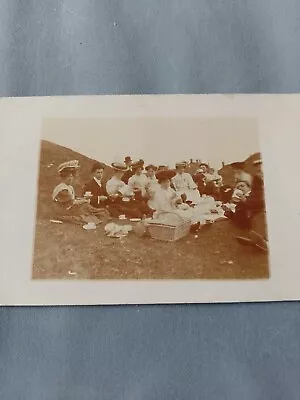 Postcard Social History Edwardian People Having A Picnic RP 1906 Original  • £4.99