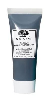 Origins CLEAR IMPROVEMENT Active Charcoal Face/Facial Clear Pores Mask Mini 15ml • £3.59