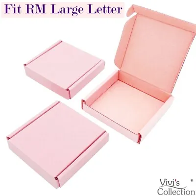 Large Letter Boxes Royal Mail PIP Box Cardboard Pink Postal Mailing Gift Package • £3.99