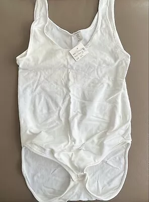 Vintage 90s Victoria's Secret Body Suit Cream/White Size M Tank Top Sleeve BNWT • $40