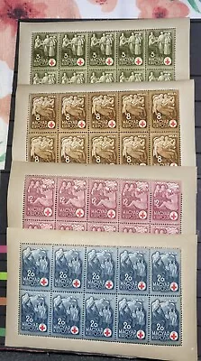 Hungary 1942 Mnh Sheetlets Of 10 Red Cross I To Assist The Hungarian Red Cross • $24.99