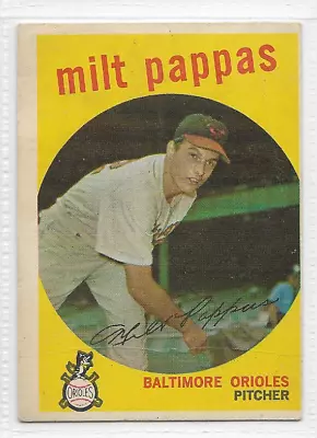 1959 Topps #391 MILT PAPPAS Baltimore Orioles (fair) (crease) ***free Shipping** • $1.77