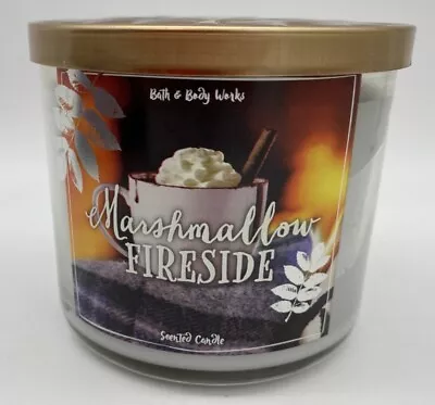  Bath And Body Works  3 Wick Candle Marshmallow Fireside 14.5 Oz • $26.99