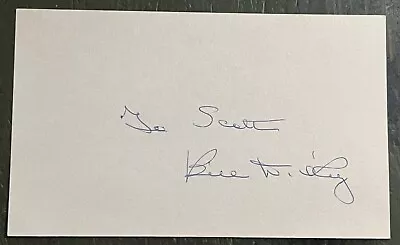 Bill Dickey Auto 3 X 5 Index Card NY Yankees Deceased 1993 HOF 7 X WS Champ • $29.95