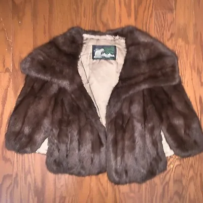 Vintage David Green Fur Shawl Mink Sz M/L ￼1960 • $40