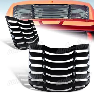 $149.24 • Buy Matt Black Abs Quarter Scoop Cover Rear Window Louvers Fit 15-23 Ford Mustang