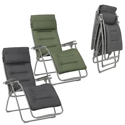 Lafuma Futura Be Comfort Recliner LFM3139 Garden Chair Olive Grey • £339.99