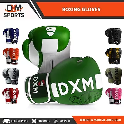 DXM Sports Boxing Gloves For Muay Thai Training Punching Workout Sparring Glove • $29.99