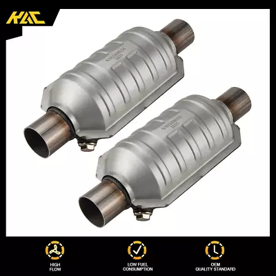 2xCatalytic Converter For 2  Inlet/Outlet Universal Stainless Steel EPA Approved • $57.64