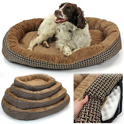 £10.99 • Buy Deluxe Orthopaedic Soft Dog Bed Pet Warm Basket Fleece Lining Cushion Puppy Cat