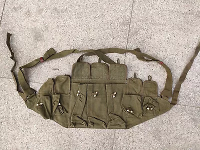 GENUINE ORIGINAL VIETNAM WAR CHINESE ARMY TYPE 56 CHEST RIG AMMO POUCH W Marked • $21.99