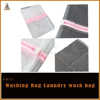 LAUNDRY Wash NET BAG DRAWSTRING ZIPPED XS/ S/ M/ L /XL Shoes Bra Mesh Reusable • £1.99