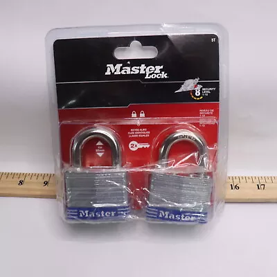 (2-Pk) Master Lock Keyed-Alike Outdoor Padlock With Key Silver 5T  • $15.17