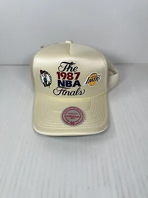 Mitchell & Ness 1987 NBA Finals Celtics Vs Lakers Trucker Snapback Hat BRAND NEW • $26.95
