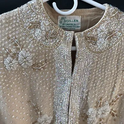Fabulous Womens S Vintage McMullen Cardigan Beaded Sequin Party Sweater • $55