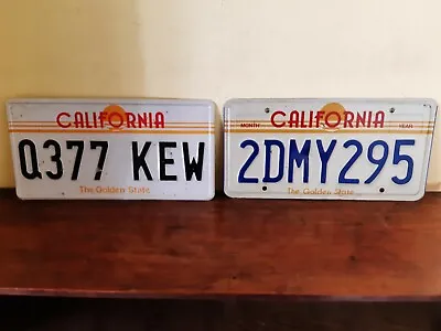 X2 Old Authentic Metal  American Licence Plates. Ideal For Man Cave. California  • £35