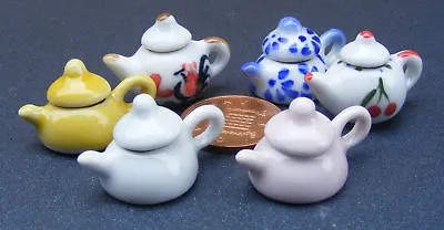 Ceramic Tea Pots Drink Kitchen Tumdee 1:12 Scale Dolls House Miniature Food  • $1.99