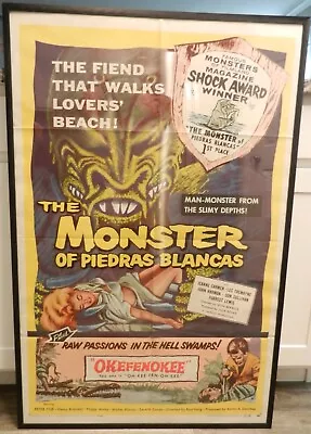 Monster Of Piedras Blancas Original 1 Sht #1 W/ Famous Monsters Of Filmland '59 • $350