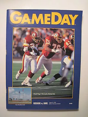 Gameday Magazine 8-31-1990. Washington Redskins Vs. L.A. Rams! Mark Rypien! • $9.99