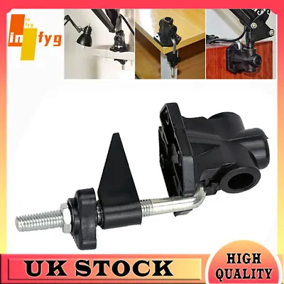 Universal Metal Clamp For Microphone Stand Table Lamp Desktop Magnifier Stand UK • £5.95