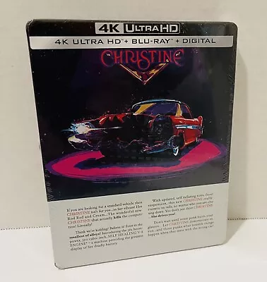 Christine 4k Ultra Hd Uhd + Blu Ray Steelbook 1983 Stephen King Plz Read Nisp • $49.99