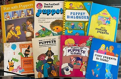 Vintage Puppet Books 1970s & Early 80s Lot Of 8 • $12