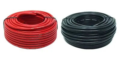 $19.95 • Buy 12 Gauge Wire Red & Black Power Ground 50 Ft Each Primary Stranded Copper Clad