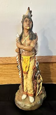 VTG Universal Statuary Corp 1982 Native American Indian Chief Peace Statue #124 • $49.99