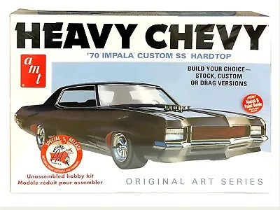 AMT 895 1/25 Scale Heavy Chevy '70 Impala Custom SS Hardtop Plastic Model Kit • $49.99