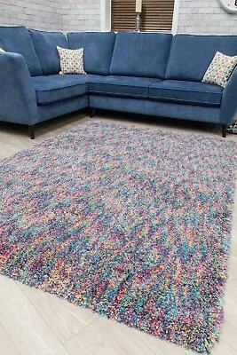 New Thick Super Soft Pile Rugs Large Small Jelly Bean Multi Rug Mat Living Room • £150