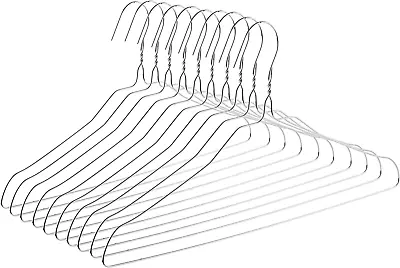 Clothing Hangers Silver Slim Wire Coat Hangers Heavy Duty Space Savers • $13.80