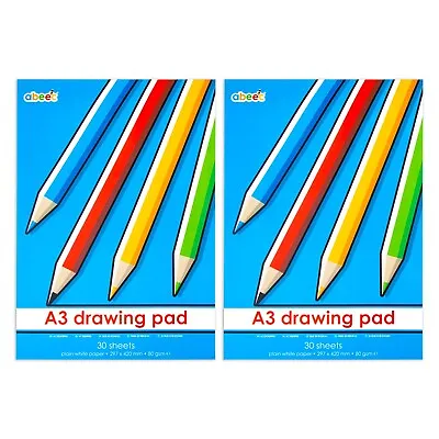 Abeec A3 Paper Pad X 2 - Drawing Pad - A3 Notepad - Sketch Book • £10.23