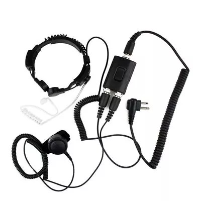 FBI Tactical Military Throat Mic Headset For Motorola GP88 GP300 PRO1150 EP450 • $53.17