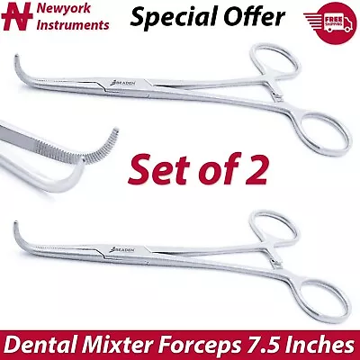 Set Of 2 Mixture Forceps Right Angle Clamp Forceps 7.5  Inch Surgical Instrument • $19.99