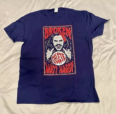 Broken Matt Hardy T-Shirt XL Blue Pro Wrestling Crate Delete WWE WWF AEW NEW!! • $16.10