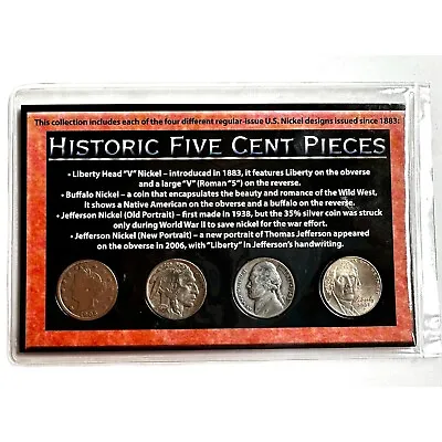 First Commemorative Mint Historic Five Cent Pieces Nickel Collection • $12.99