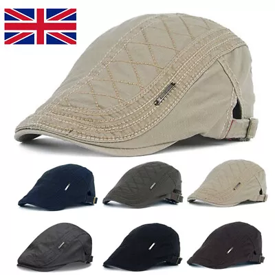 £6.29 • Buy Retro Men Cotton Ivy Flat Cap Newsboy Adjustable Beret Cabbie Gatsby Driving Hat