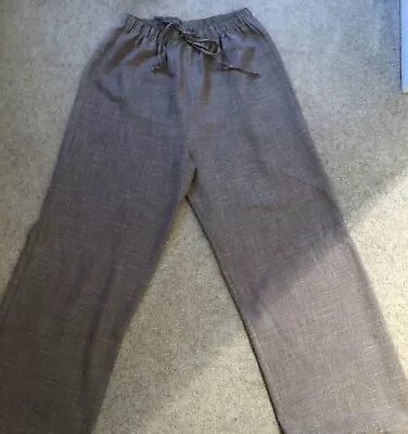 Saloos Ladies Taupe Linen Look Elasticated Trousers Size 12 • £4.50