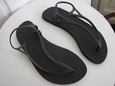 Havaianas Flip Flops Size 4/5 Black Worn Once • £7.45