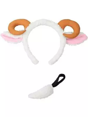 Sheep Set (Ears & Tail) Set Fancy Dress Costume Kids Adults Book Day Farm Animal • £4.99