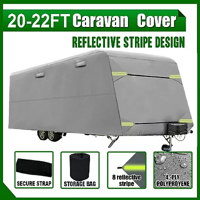 20-22ft Caravan Cover Campervan 4 Layer Heavy Duty UV Carry Bag Waterproof Cover • $209.99