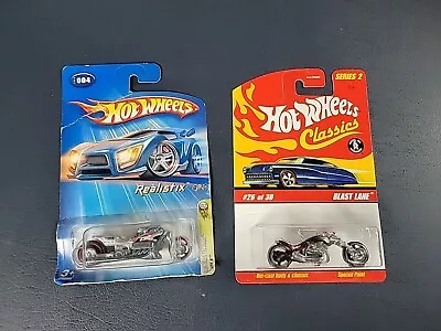 Hot Wheels Classic/ First Edition Blast Lane And Airy 8 Motorcycles (Lot Of 2) • $4.40