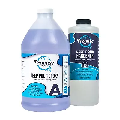 Deep Pour Epoxy Resin Promise - 3 Quart Kit For River Tables & Artistic Casti... • $122.03