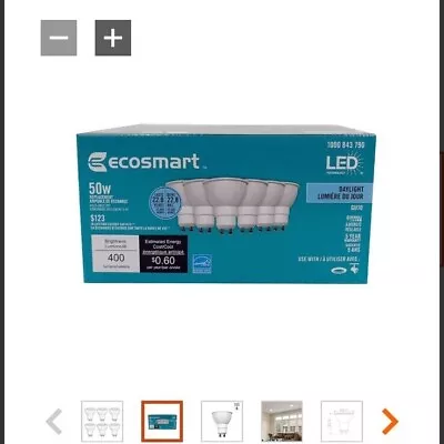 15 Ecosmart LED Bi-Pin GU10 50W Eq Reflector Light Bulbs Dimmable Daylight 5000k • $33.25